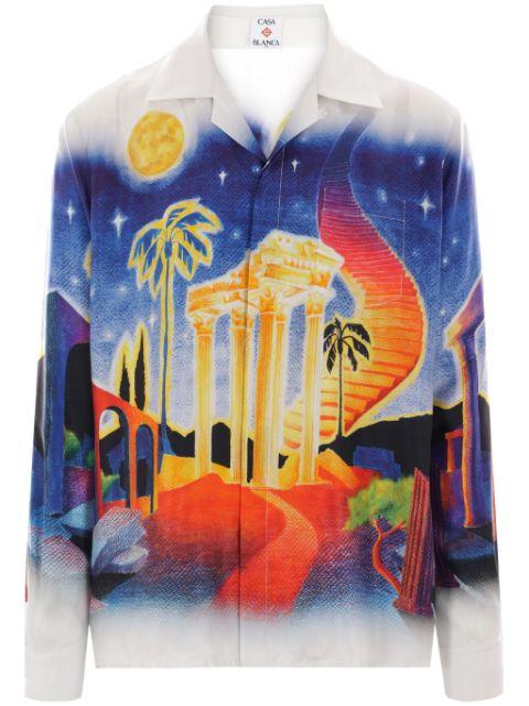 Midnight Acropolis silk shirt by CASABLANCA