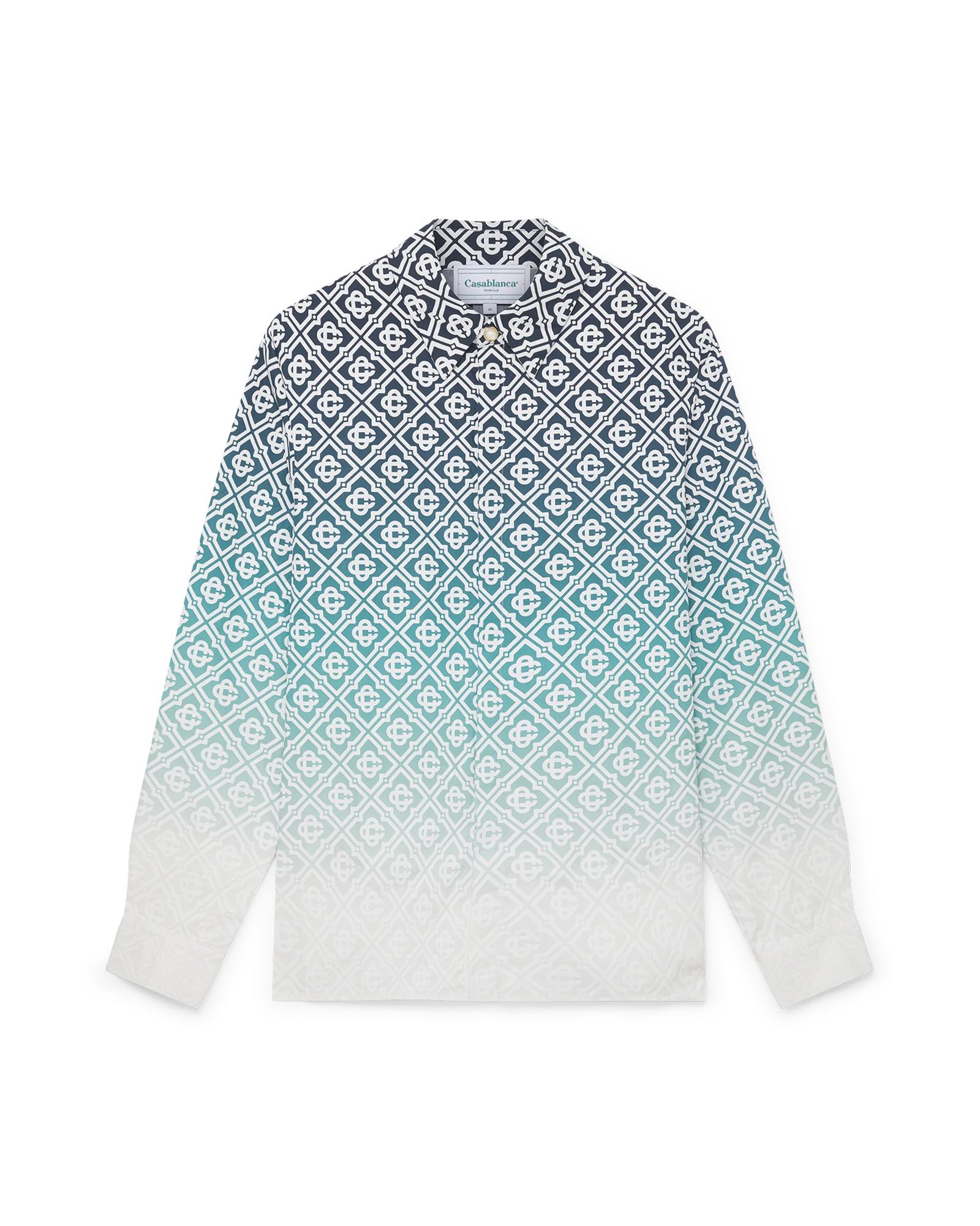 Midnight Gradient Monogram Long Sleeve Shirt by CASABLANCA