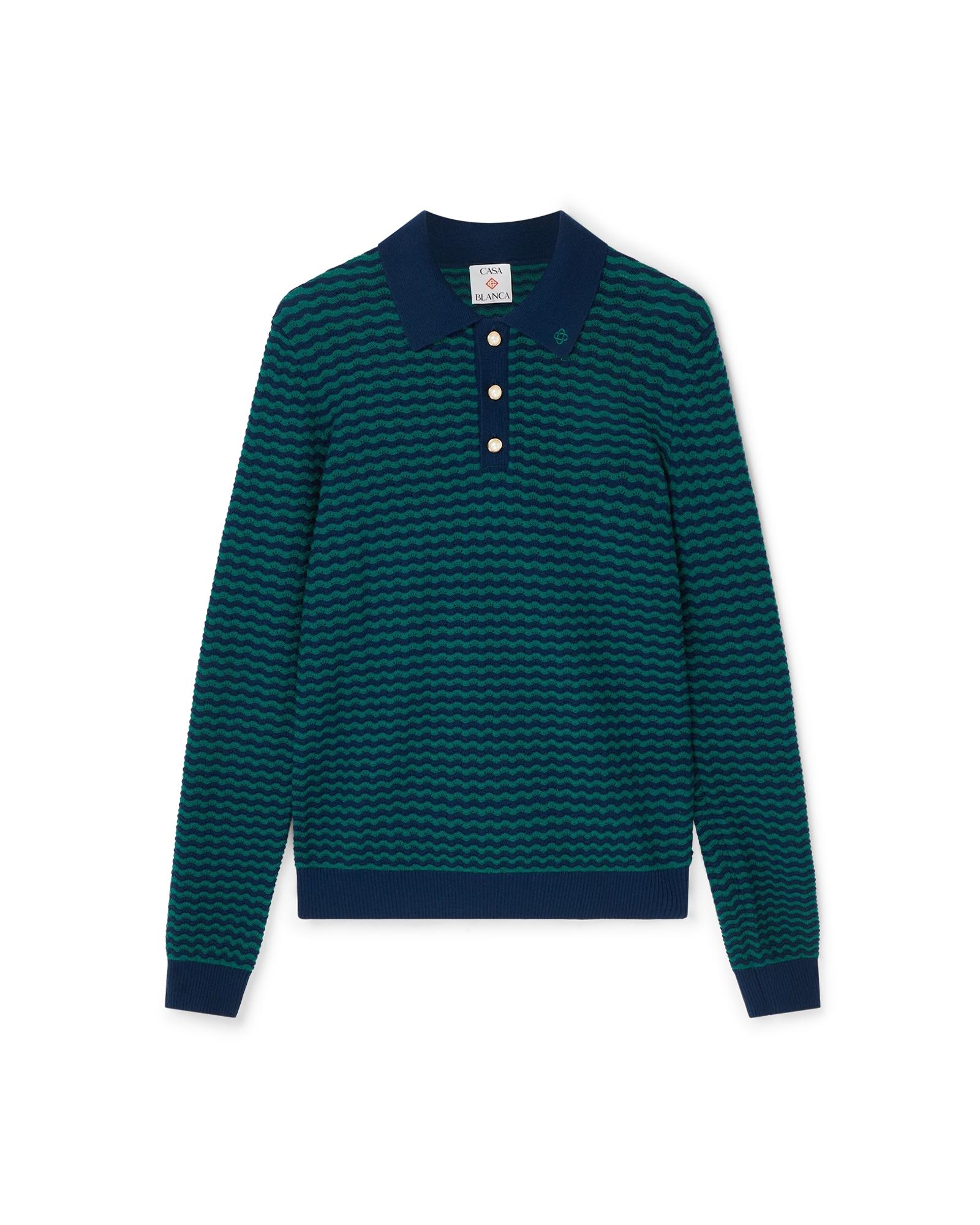 Mini Wave Polo Shirt by CASABLANCA