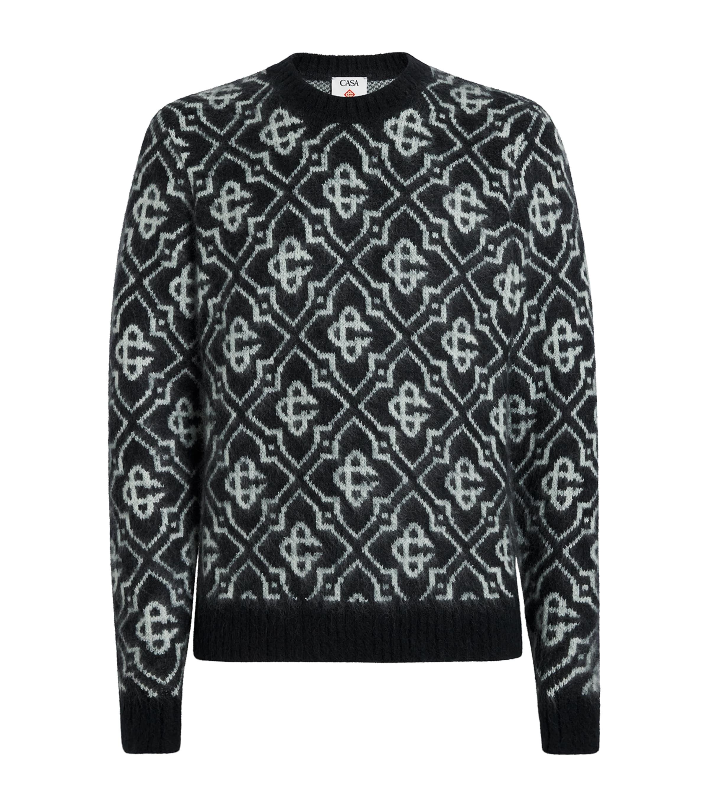Mohair-Blend Monogram Sweater by CASABLANCA