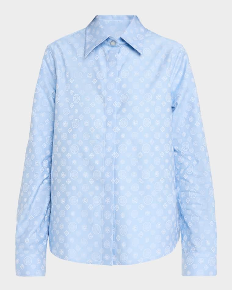 Monogram Button-Front Shirt by CASABLANCA