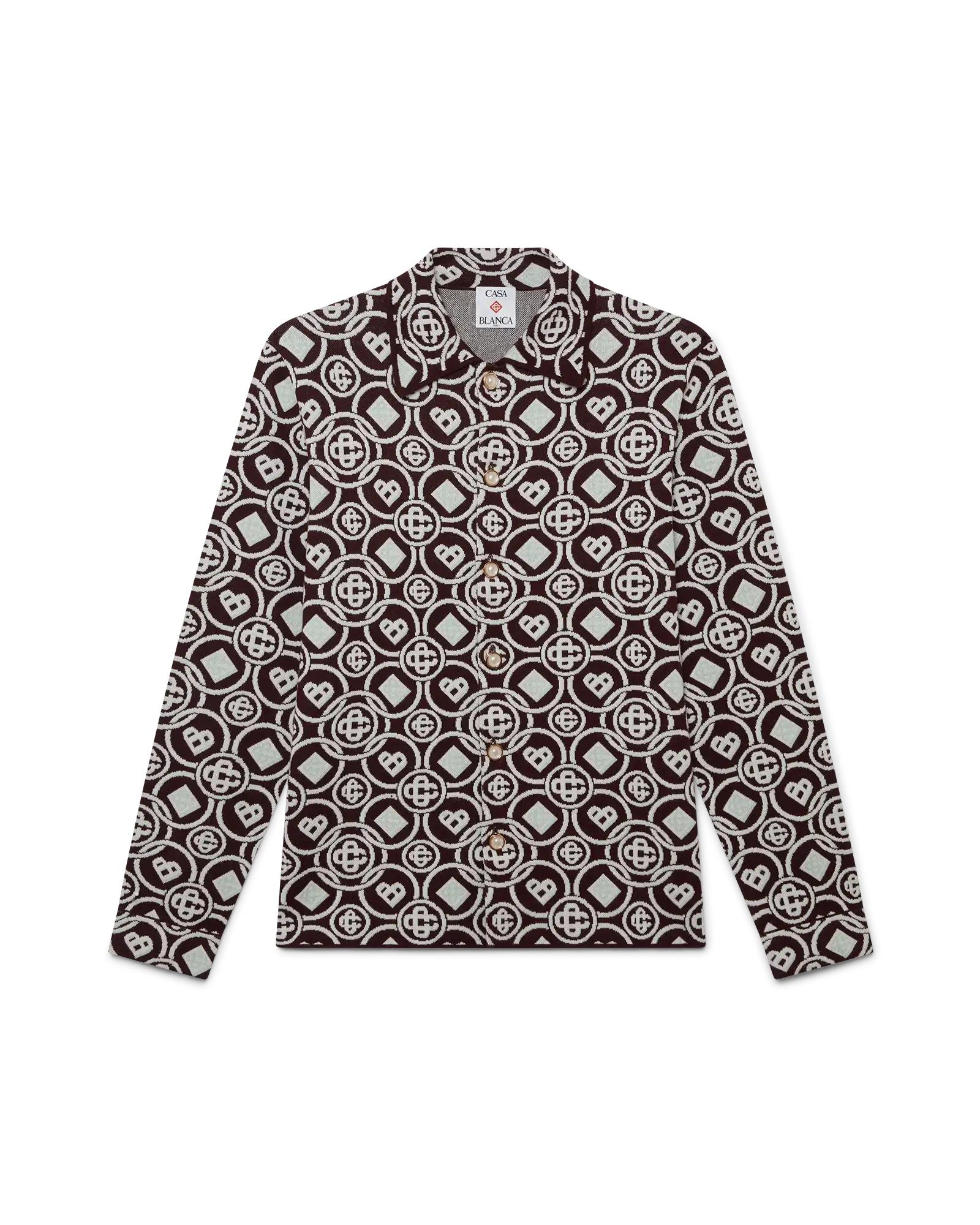 Monogram Cotton Knit Shirt by CASABLANCA