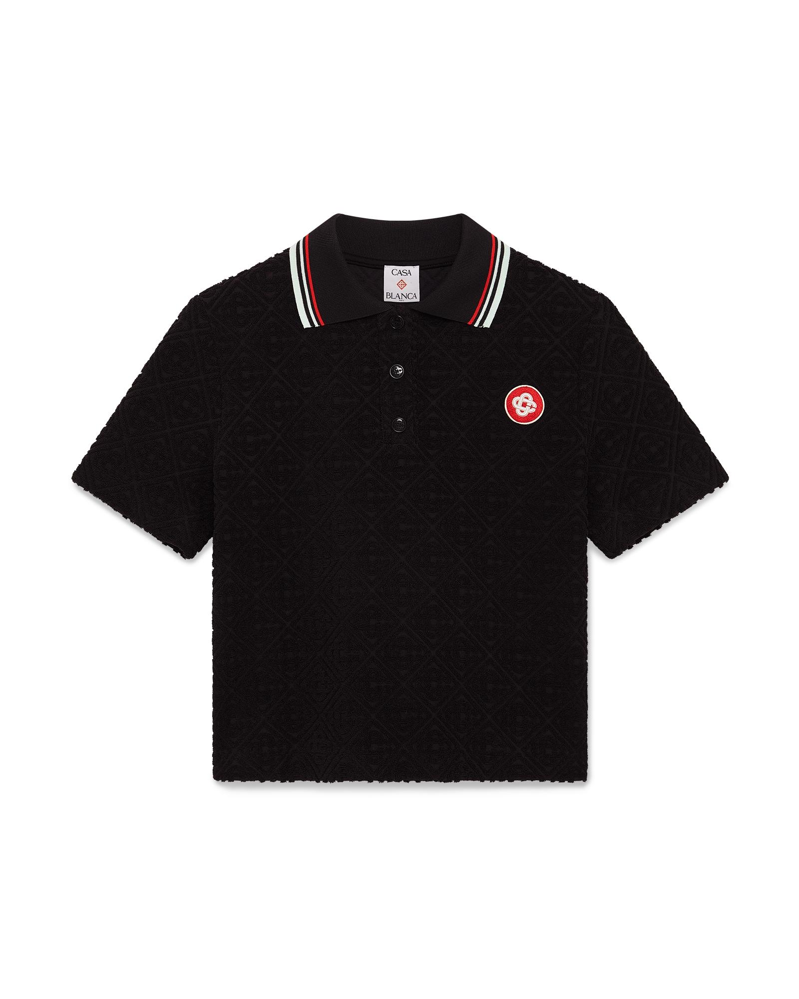 Monogram Jacquard Towelling Polo Shirt by CASABLANCA