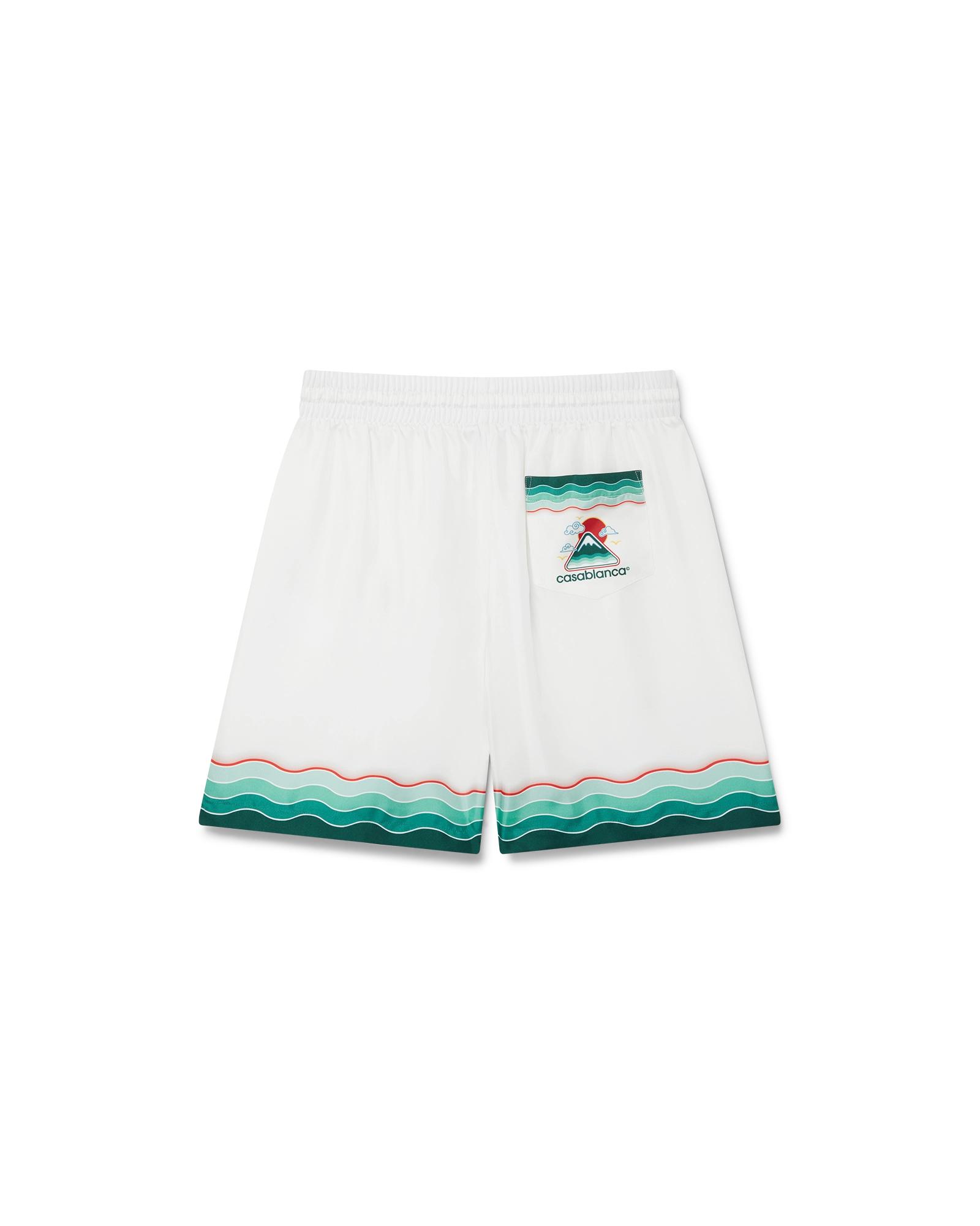 Montagne Ondulee Silk Shorts by CASABLANCA