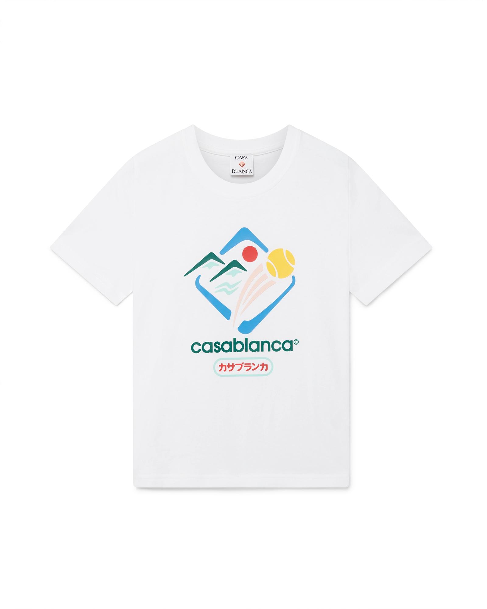 Montagne Sportif Cropped Short Sleeve T-Shirt by CASABLANCA