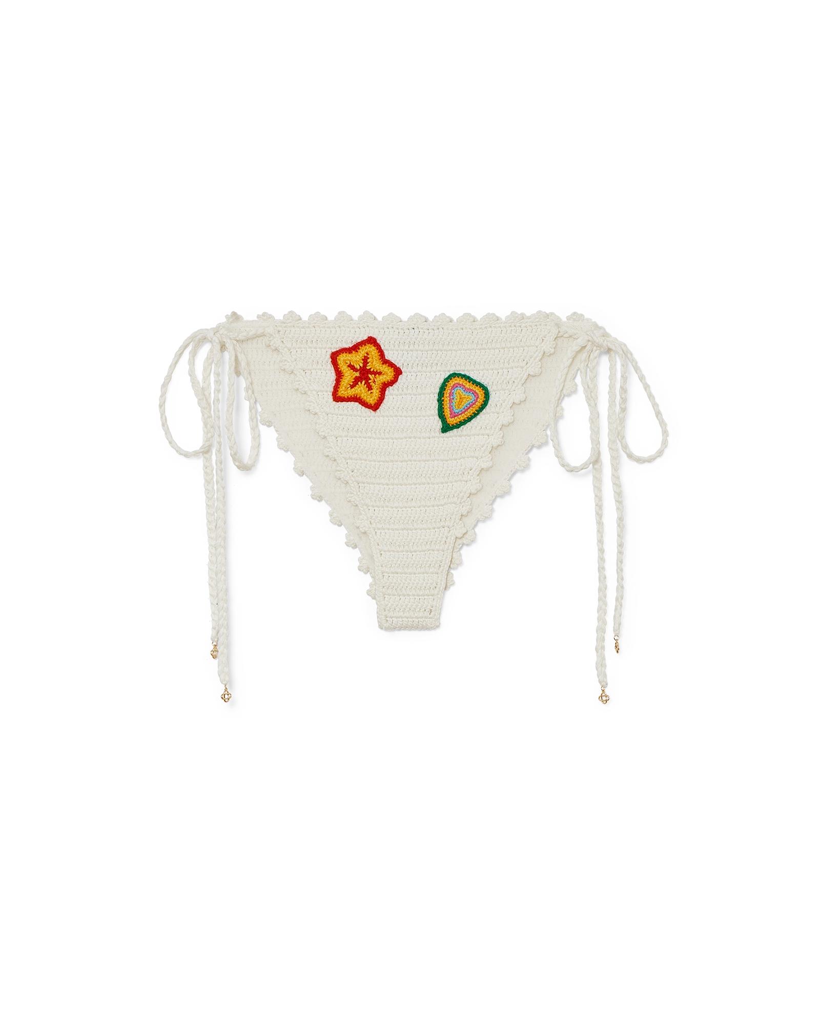 Motif Crochet Bikini Bottoms by CASABLANCA