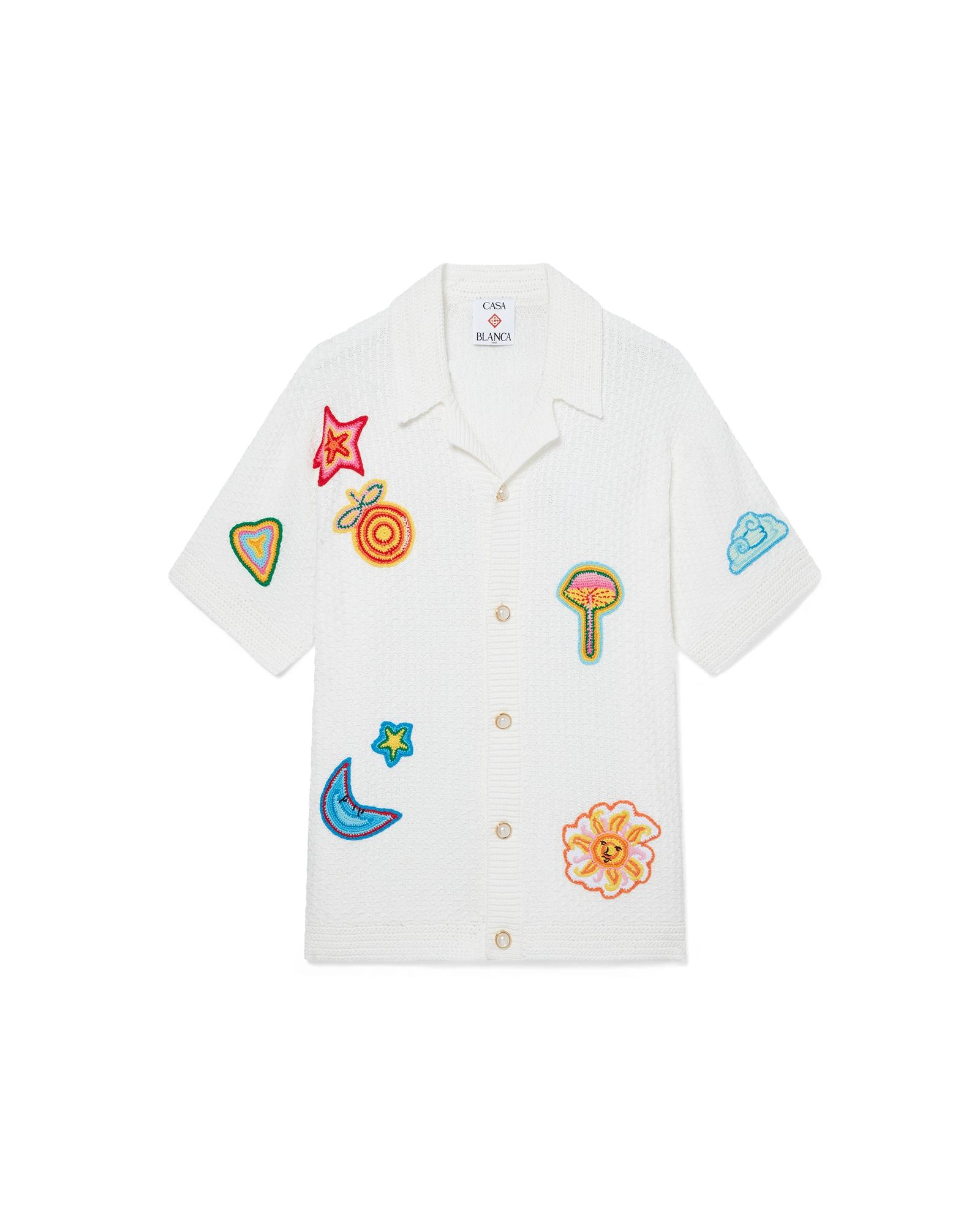 Motif Short Sleeve Crochet Shirt by CASABLANCA