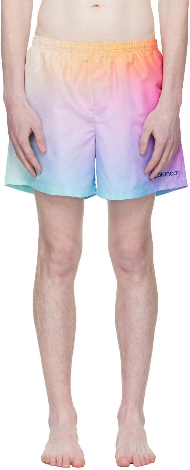 Multicolor Gradient Printed Swim Shorts by CASABLANCA