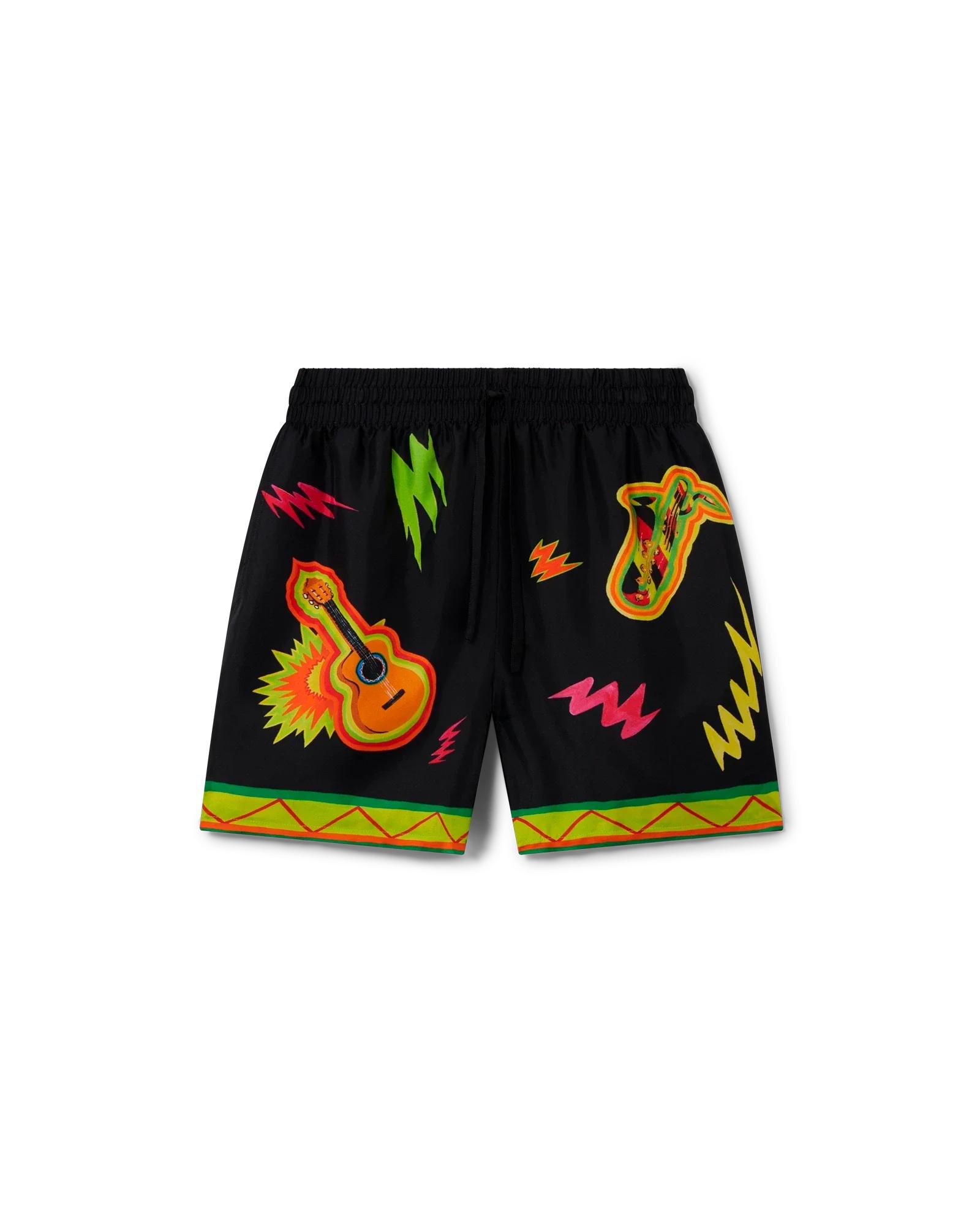 Music For The People Silk Shorts by CASABLANCA