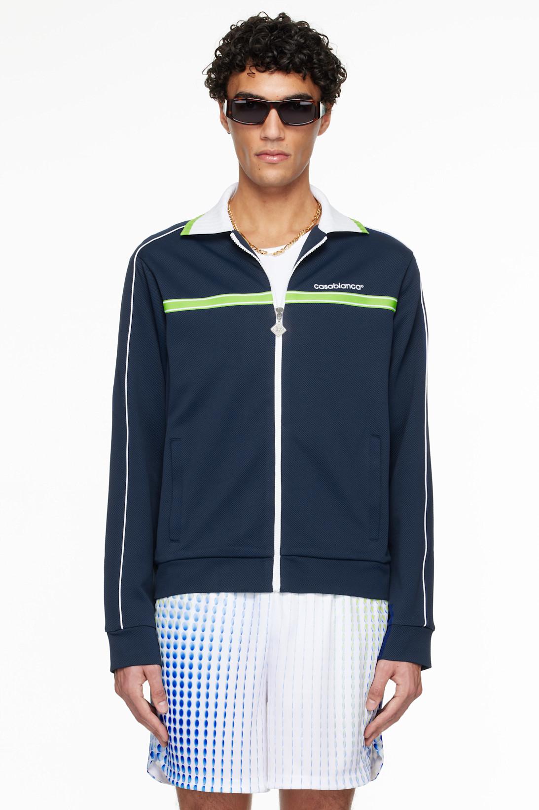 Navy Pique Track Jacket by CASABLANCA