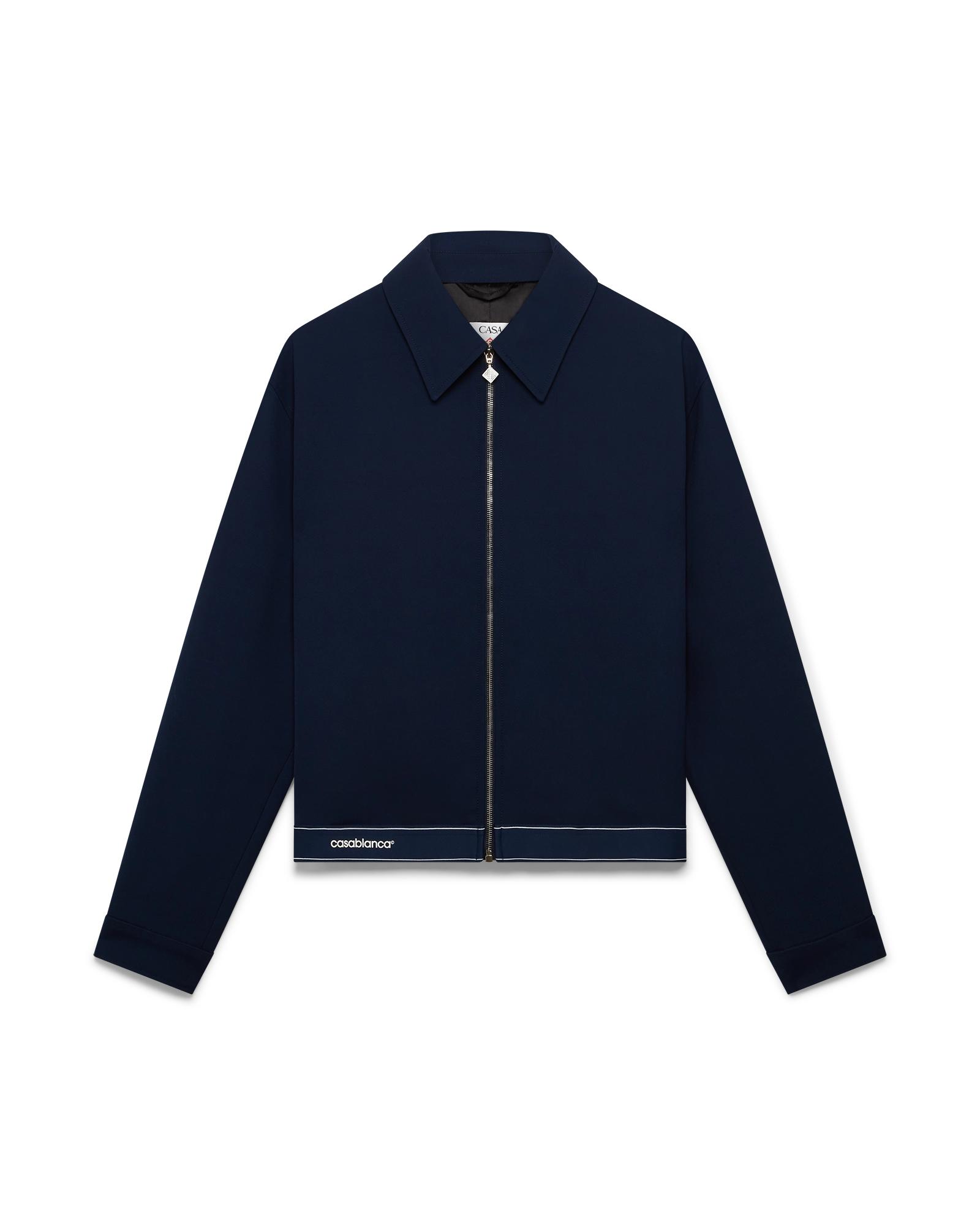 Navy Wool Sports Jacket by CASABLANCA