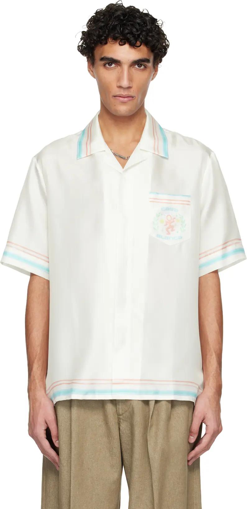 Off-White Dance Joy Short Sleeve Shirt by CASABLANCA