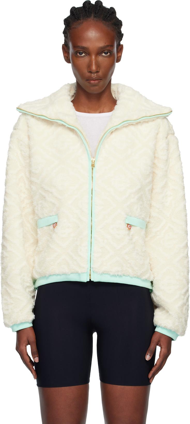 Off-White Monogram Jacquard Fleece Jacket by CASABLANCA