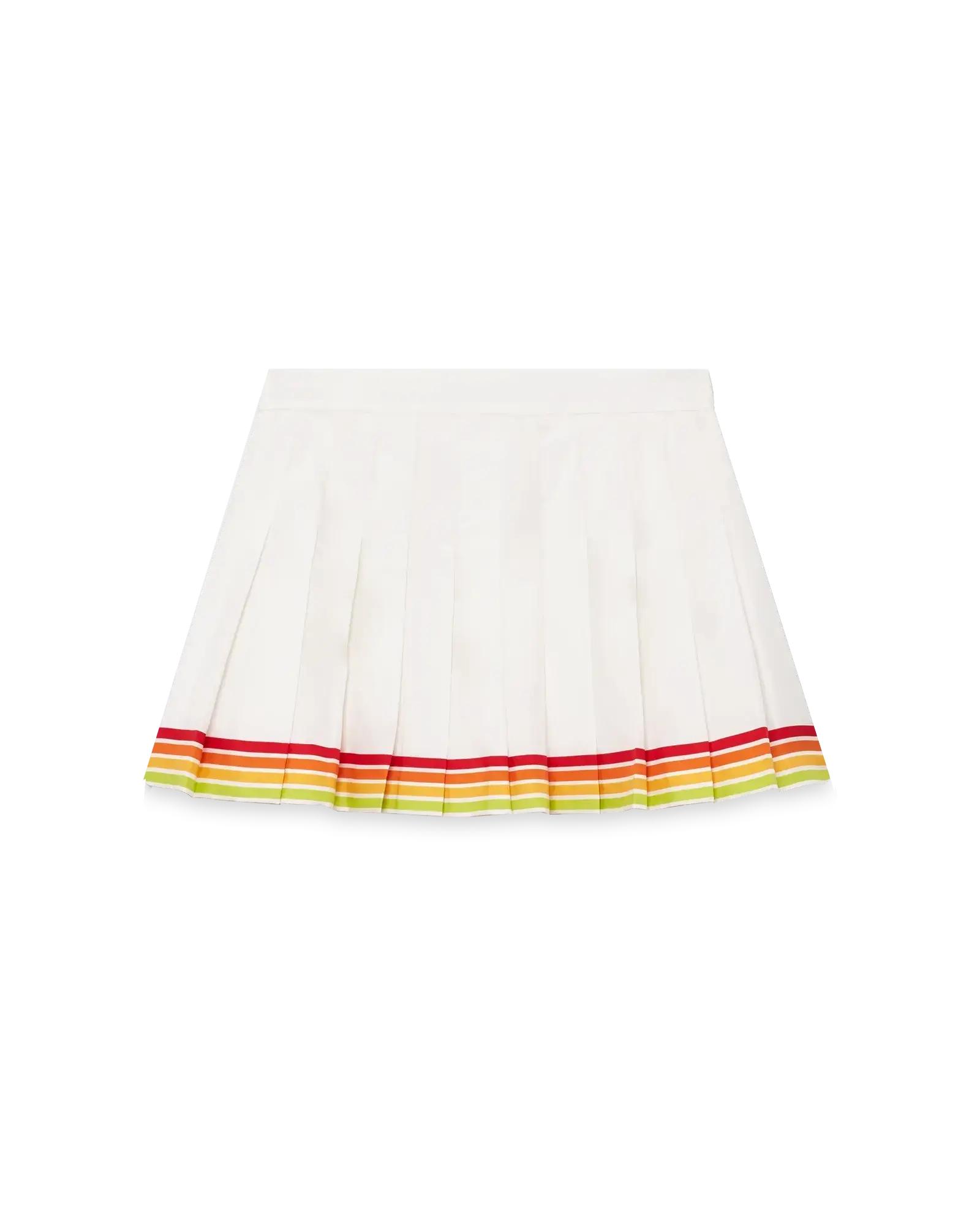 Orange Mascot Pleated Silk Twill Skirt by CASABLANCA