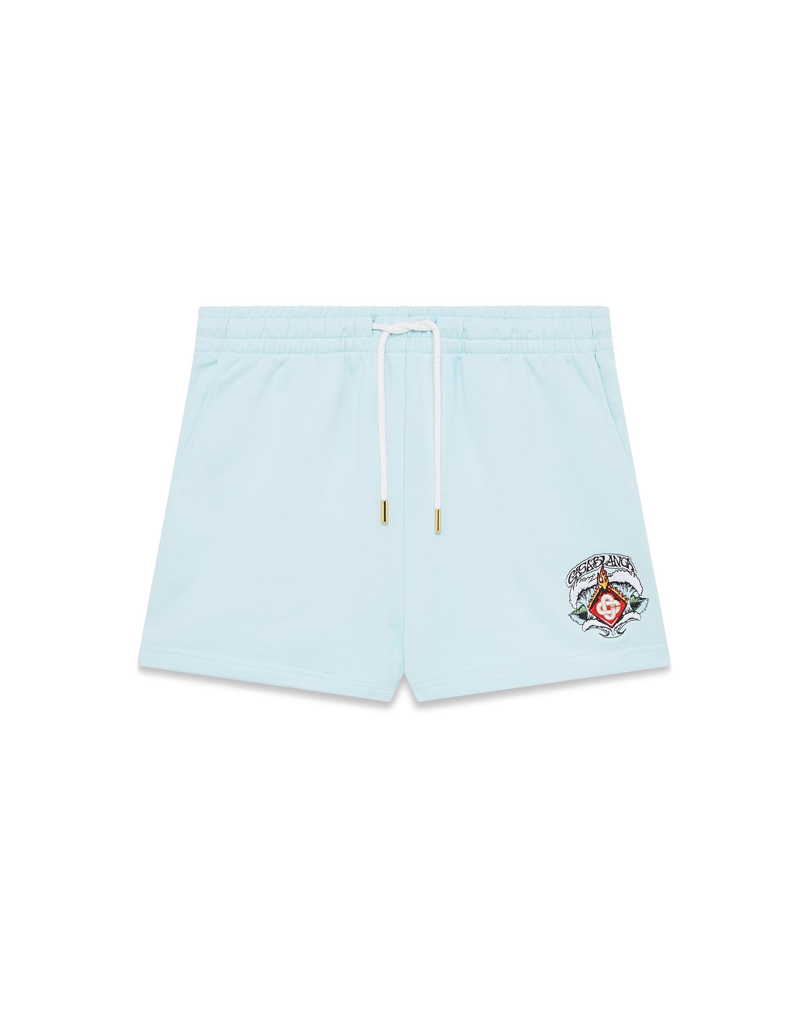 Pale Blue Waves Sweatshorts by CASABLANCA
