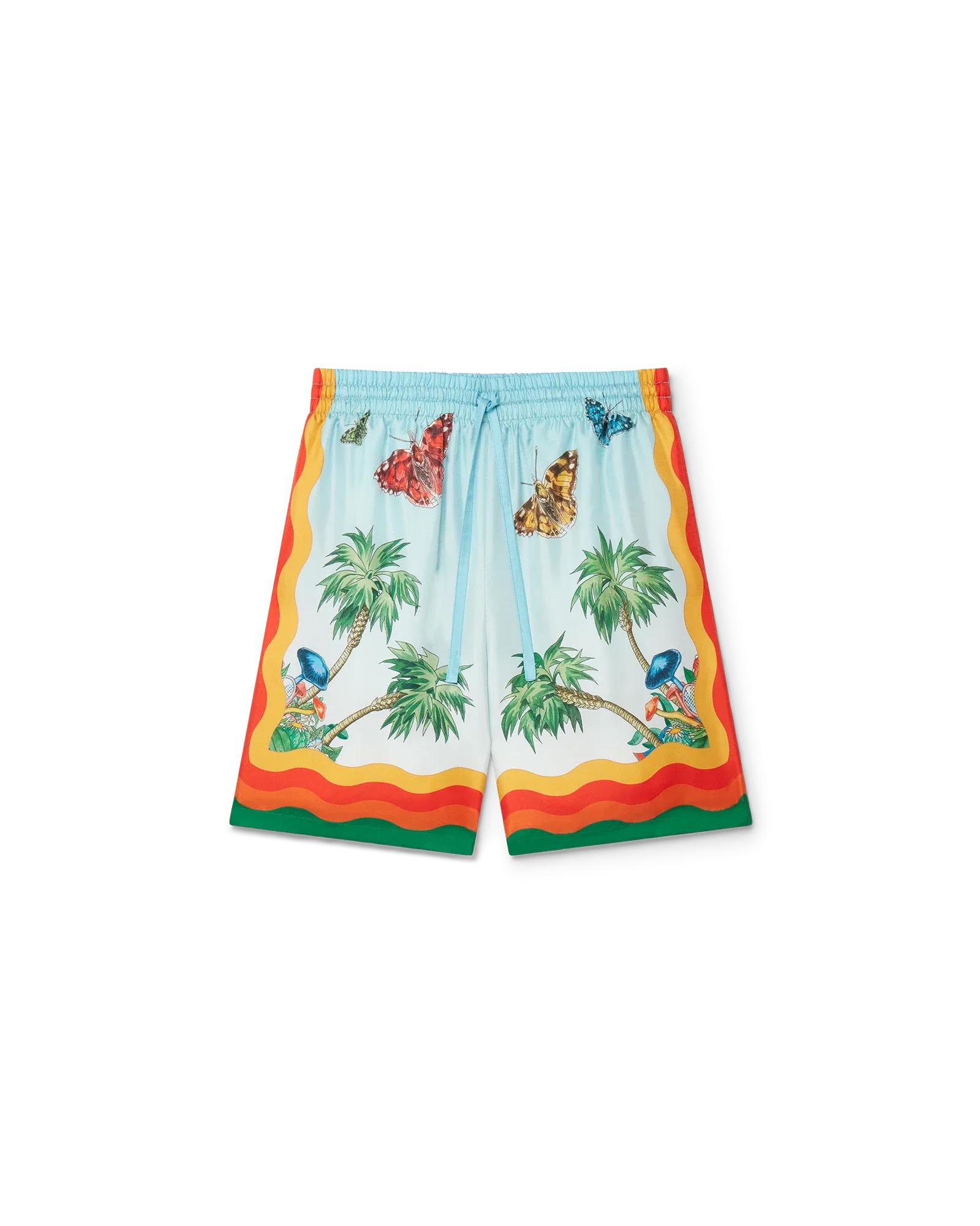 Palm Springs Tennis Club Silk Shorts by CASABLANCA