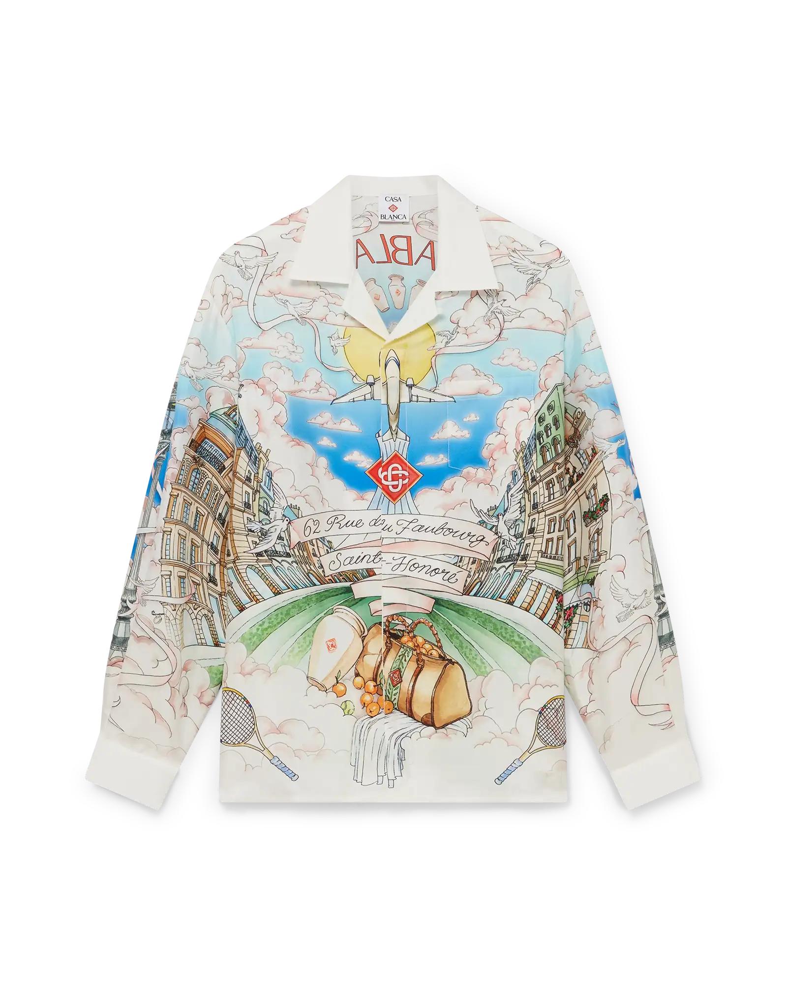 Paris Store Classic Long Sleeve Silk Shirt by CASABLANCA