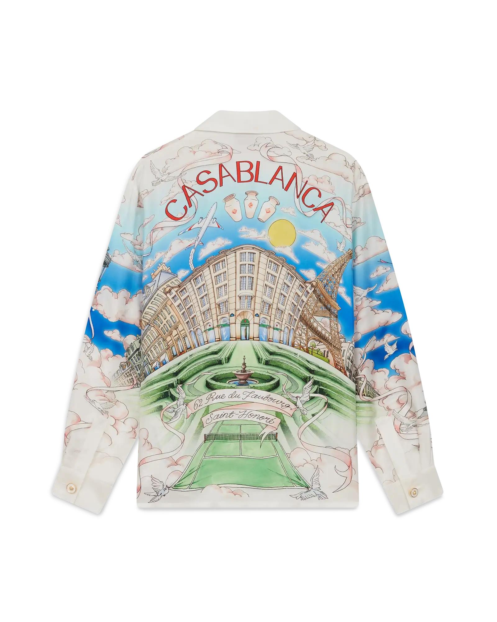 Paris Store Long Sleeve Silk Shirt by CASABLANCA