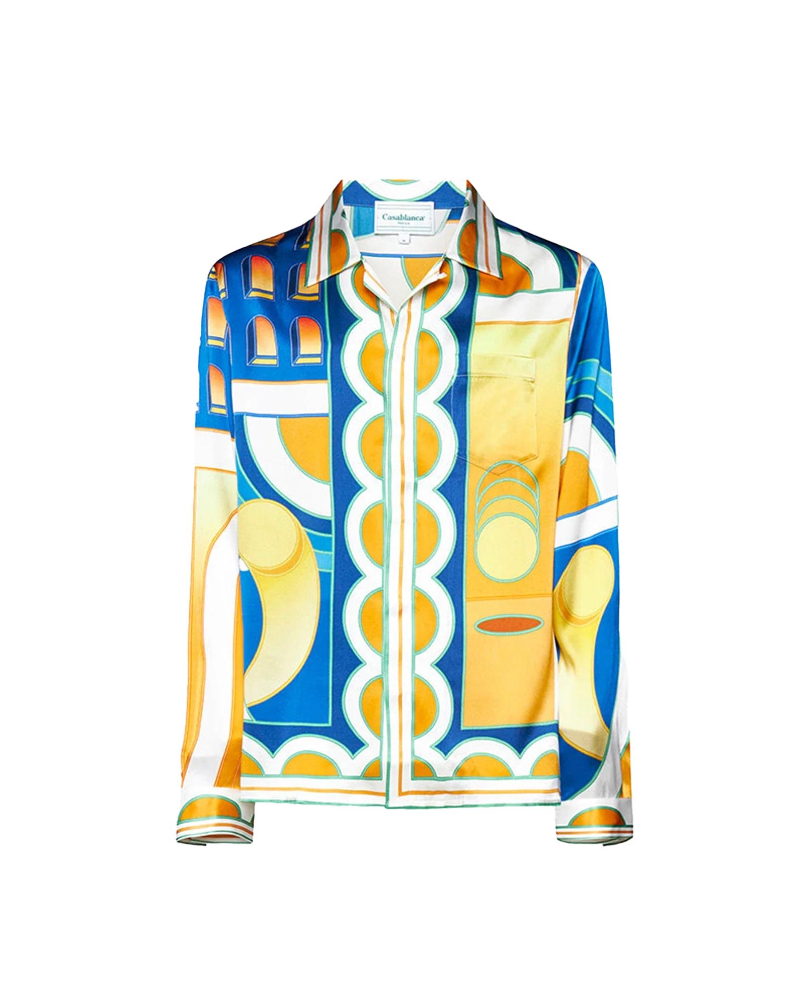 Paysage Long Sleeve Silk Shirt by CASABLANCA