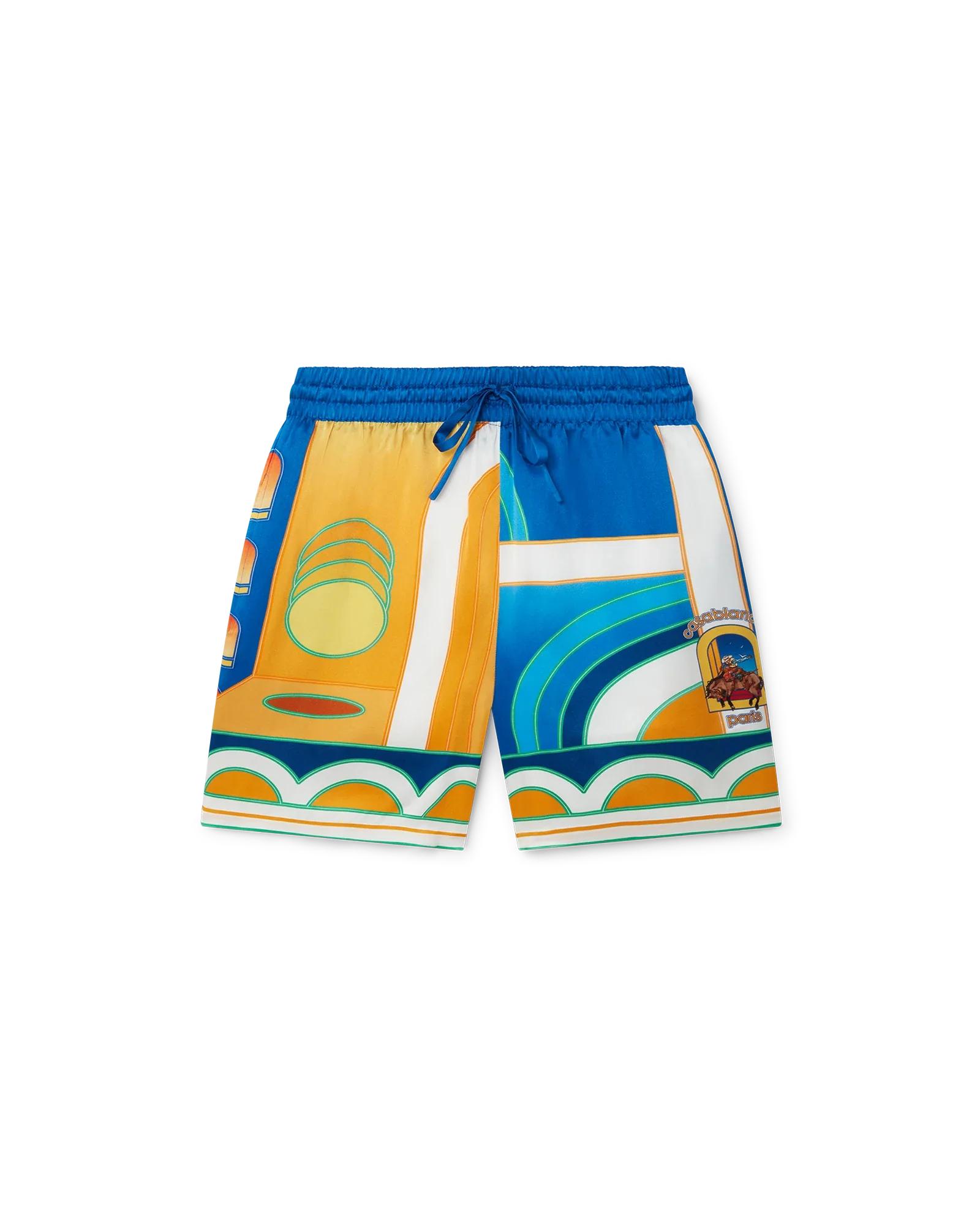 Paysage Silk Shorts by CASABLANCA
