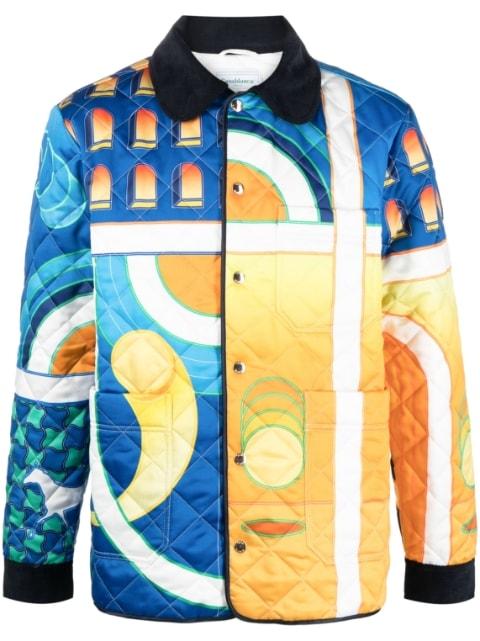 Paysage-print quilted jacket by CASABLANCA