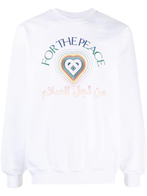 Peace Gradient-print cotton sweatshirt by CASABLANCA