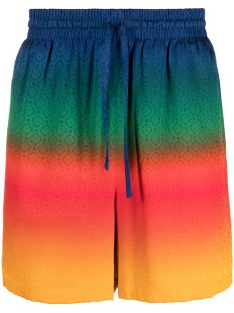 Peace Gradient silk shorts by CASABLANCA