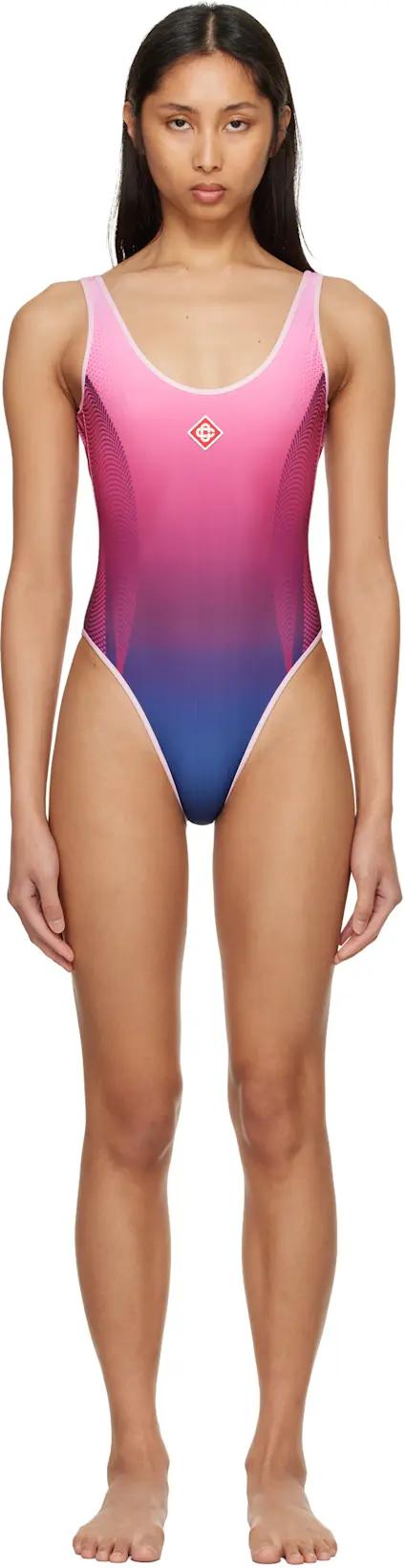 Pink Gradient Swimsuit by CASABLANCA