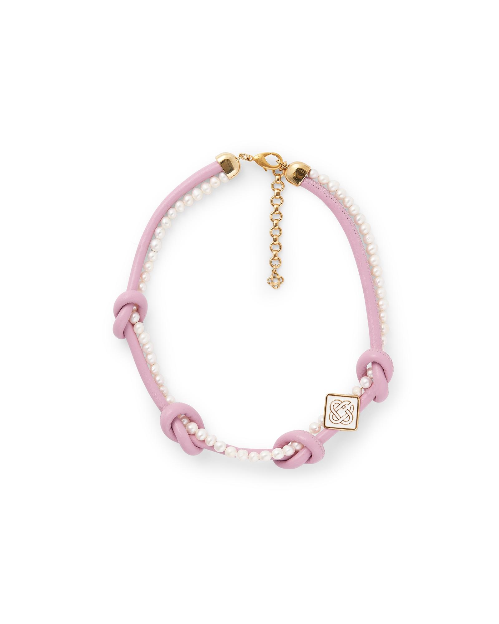 Pink Knotted Necklace by CASABLANCA