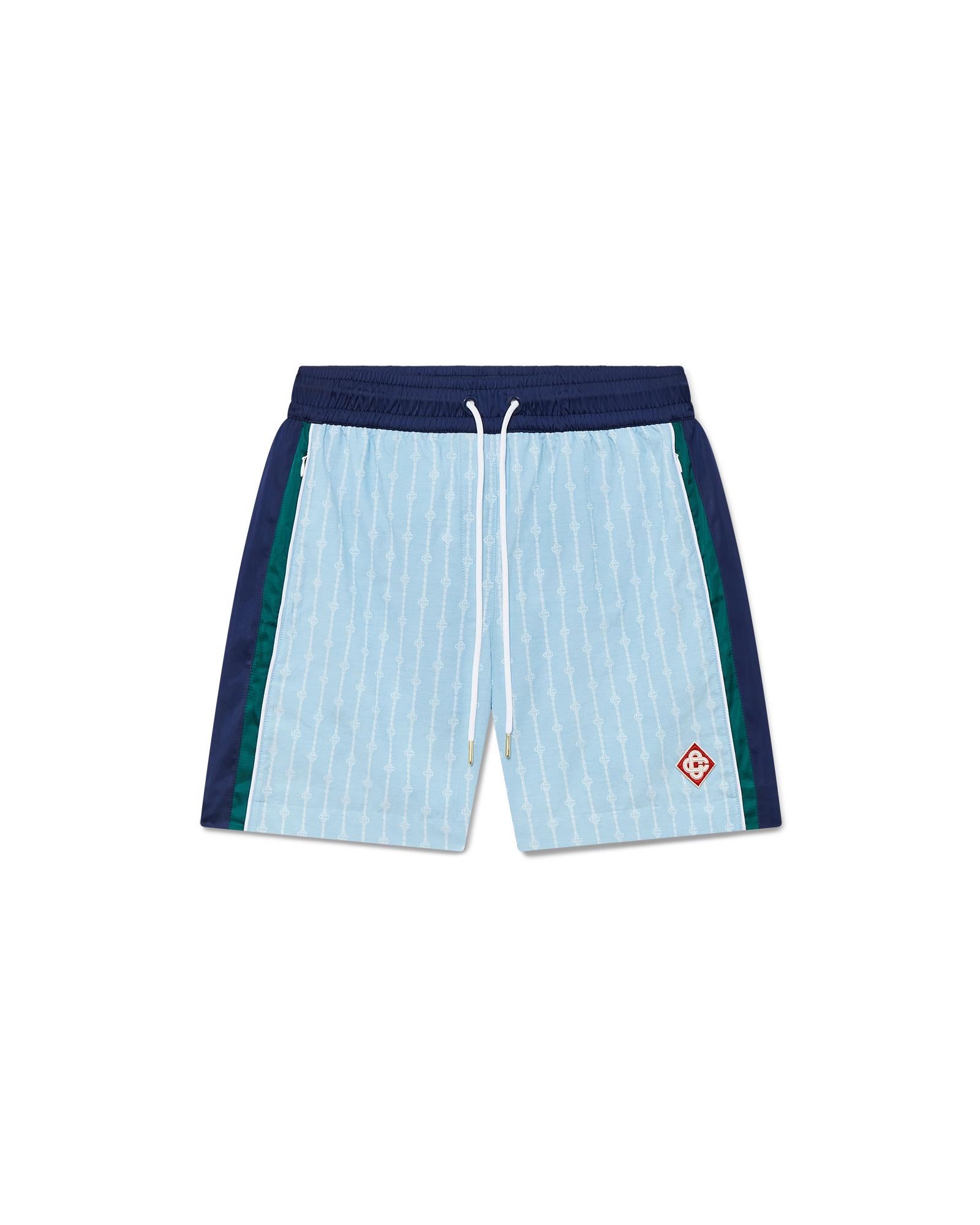 Pinstripe Laurel Track Shorts by CASABLANCA
