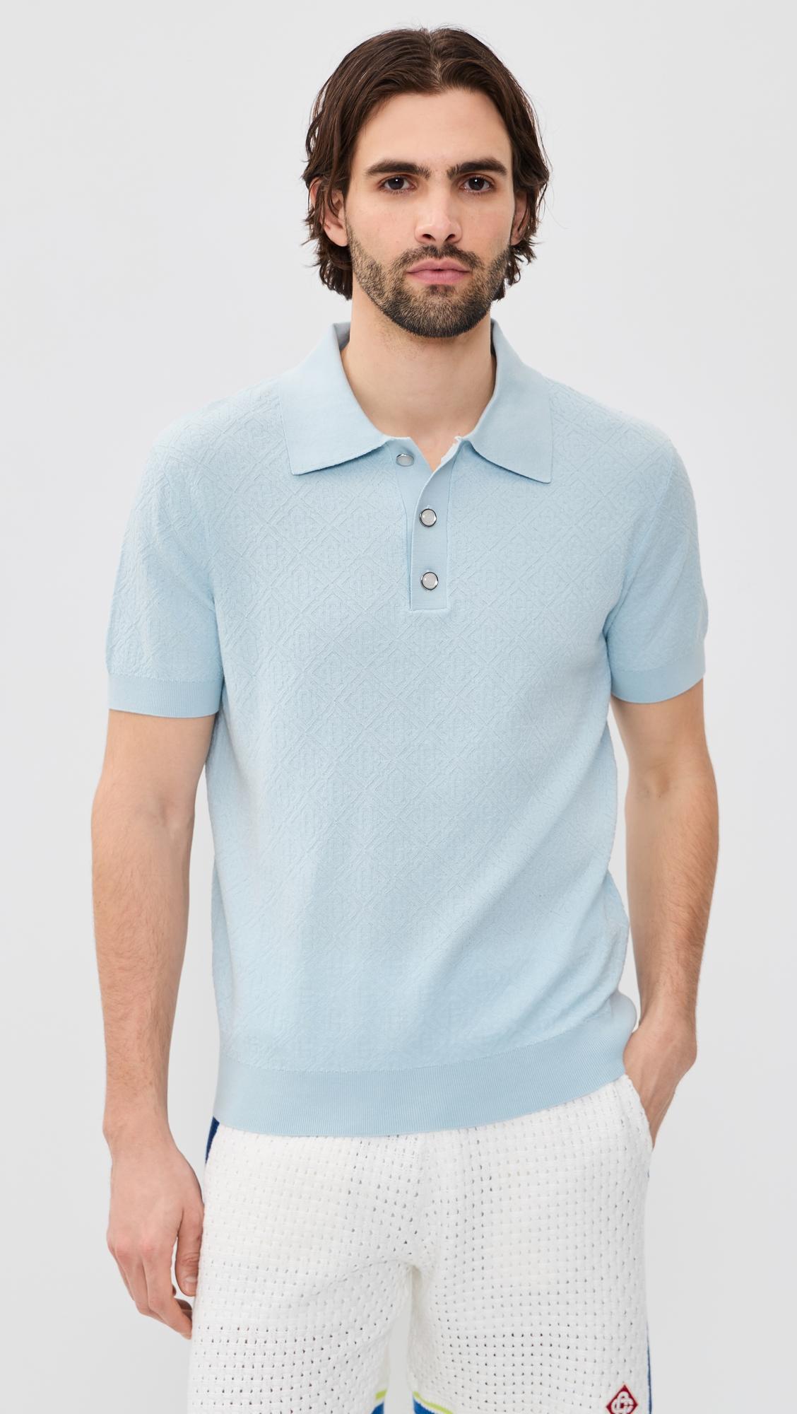 Pointelle Monogram Polo by CASABLANCA