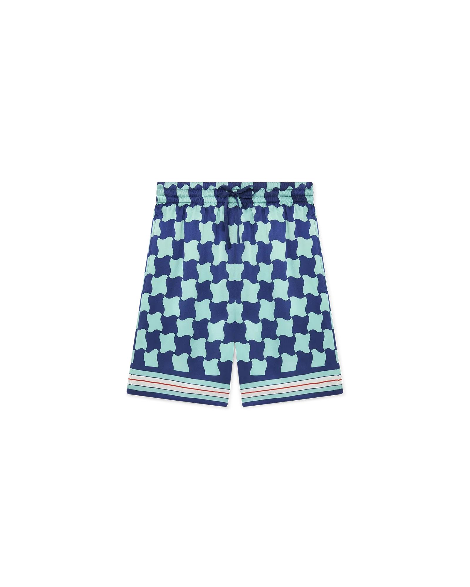 Pool Tile Silk Shorts by CASABLANCA