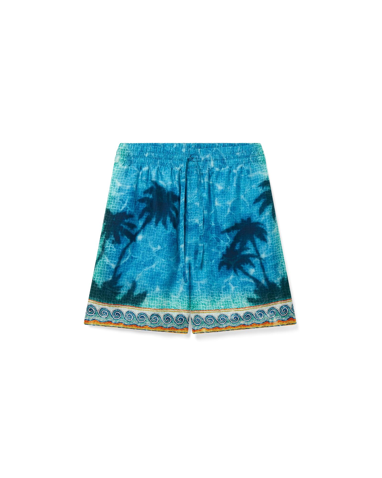 Poolside Emblem Silk Shorts by CASABLANCA