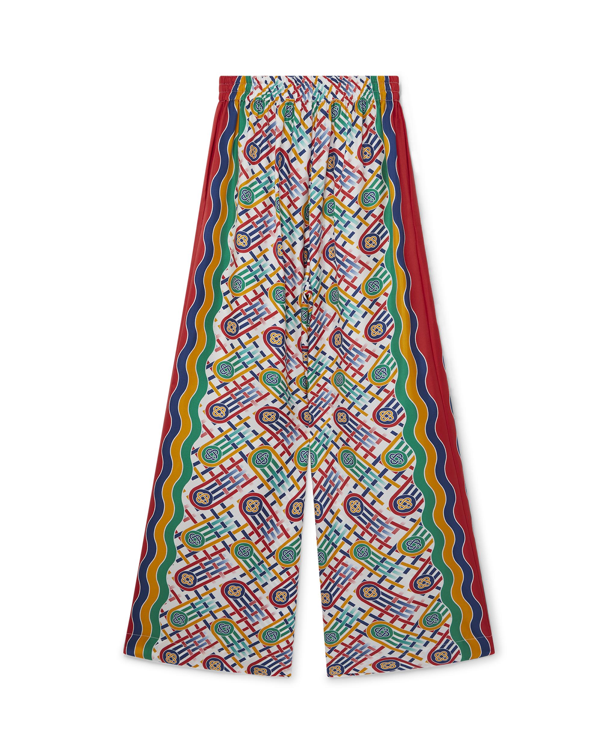 Printed Wide Leg Trousers by CASABLANCA
