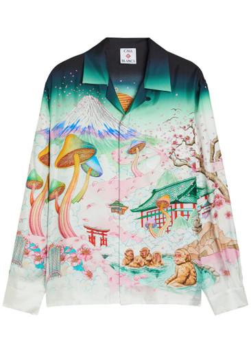 Printed silk-twill shirt by CASABLANCA