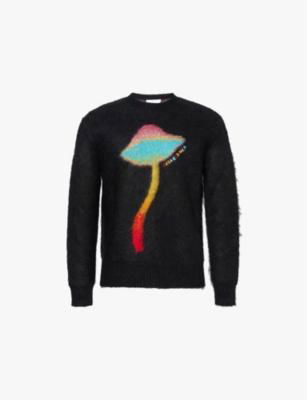 Rainbow Mushroom relaxed-fit knitted jumper by CASABLANCA