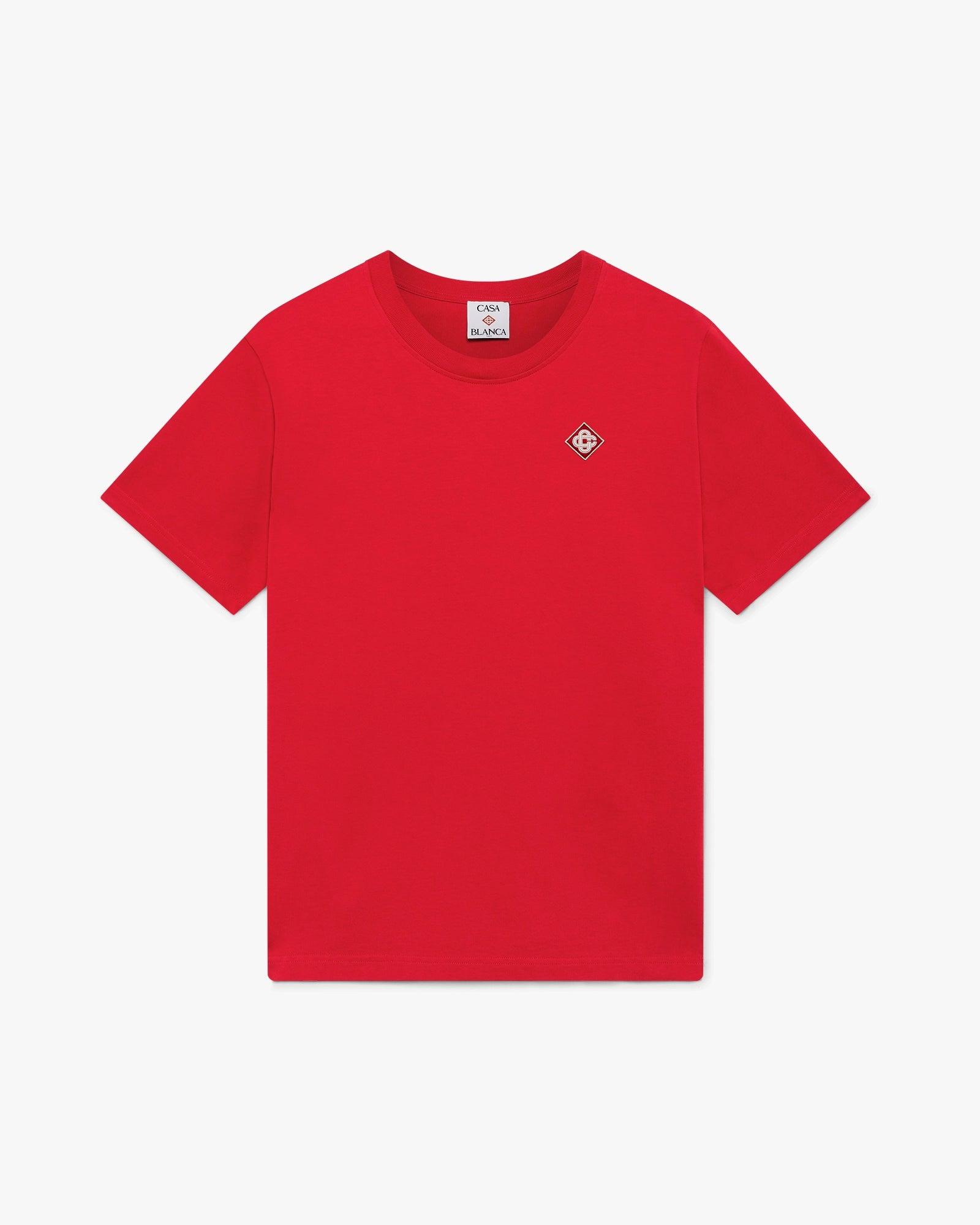 Red Diamond Logo Short Sleeve T-Shirt by CASABLANCA