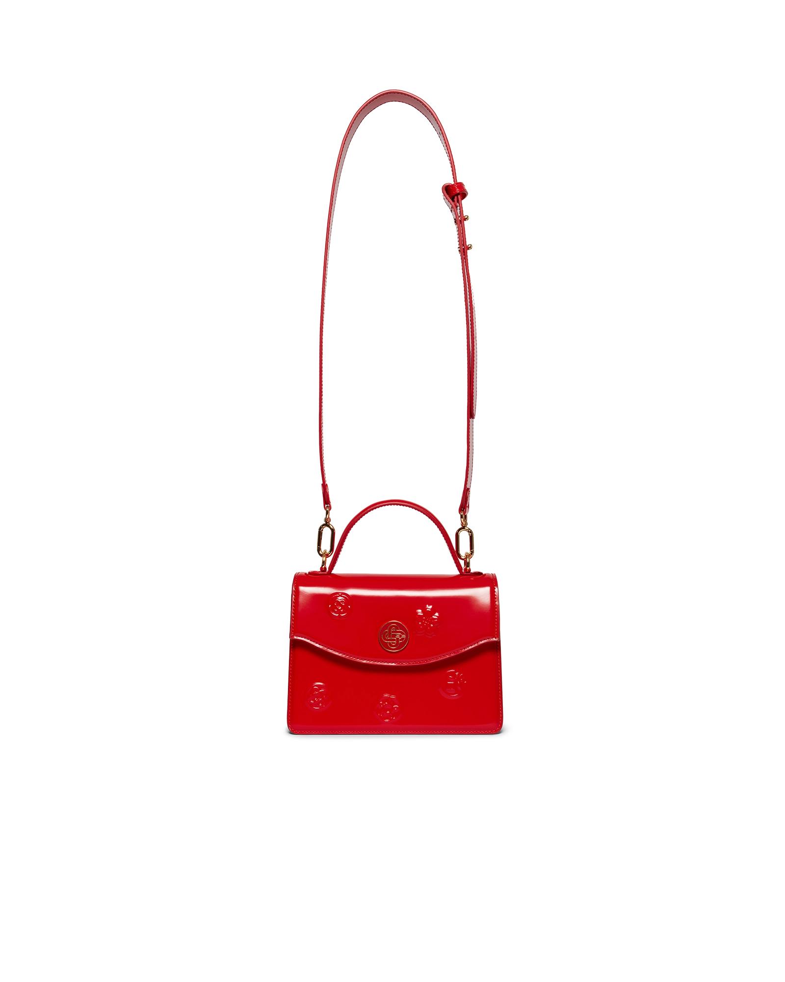 Red Emblems Mini Jeanne Bag by CASABLANCA