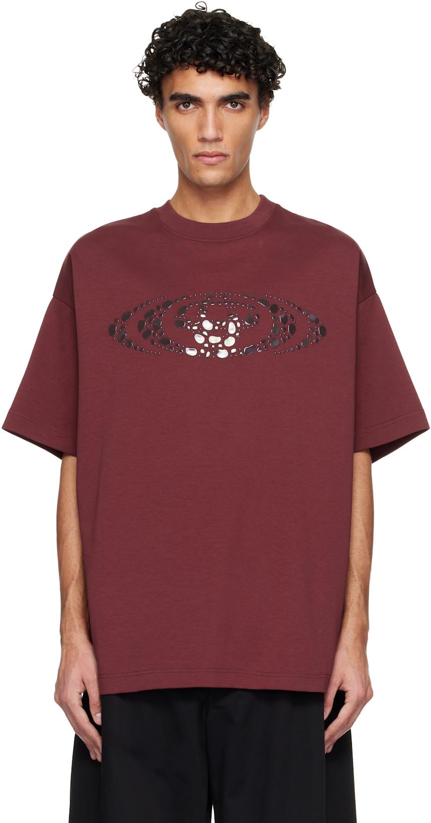 Red Pebble Logo Oversized T-shirt by CASABLANCA