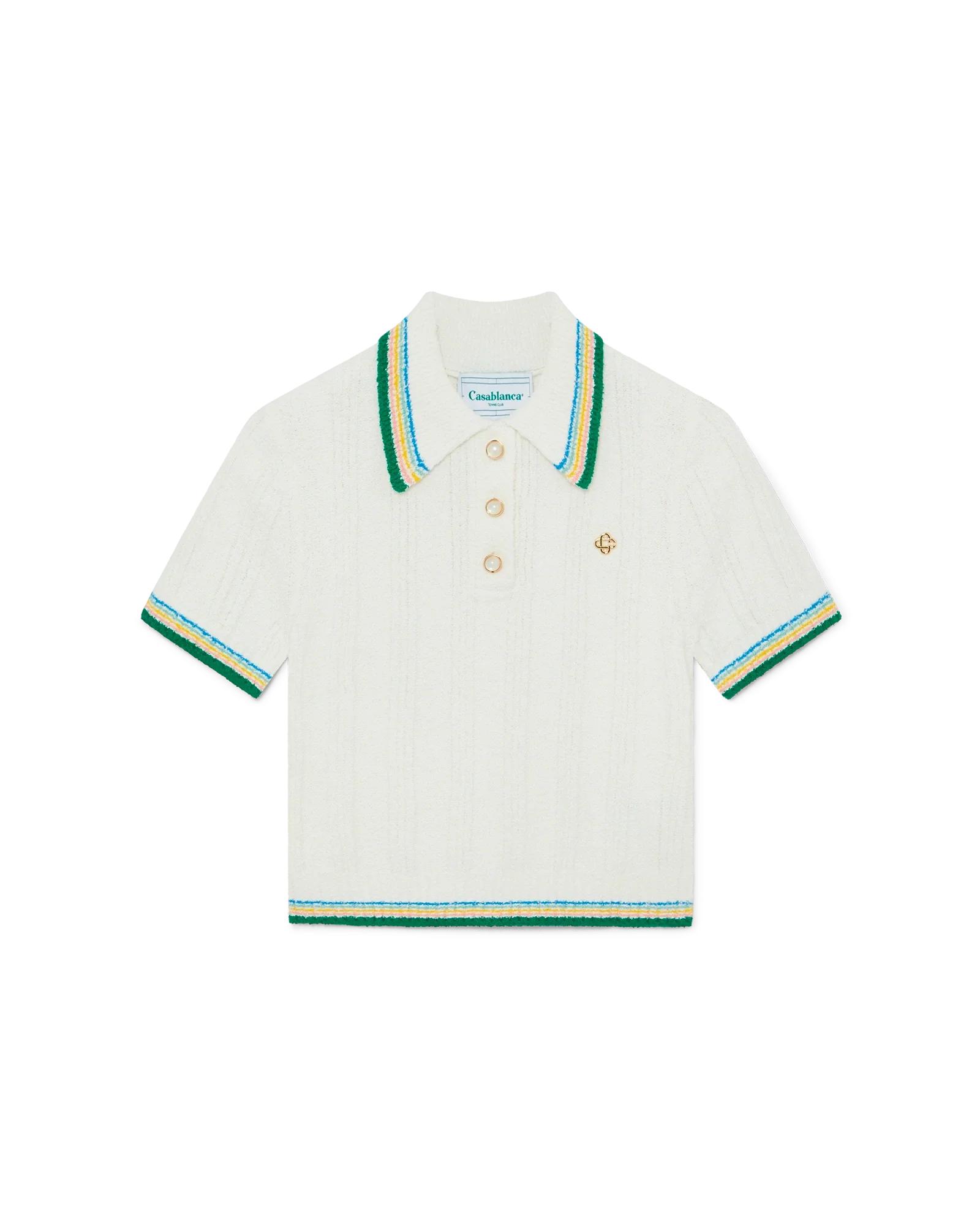 Rib Boucle Polo Shirt by CASABLANCA