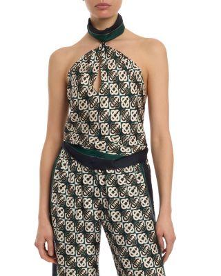 Silk Monogram Scarf Top by CASABLANCA