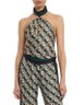 Silk Monogram Scarf Top by CASABLANCA Silk Monogram Scarf Top by CASABLANCA