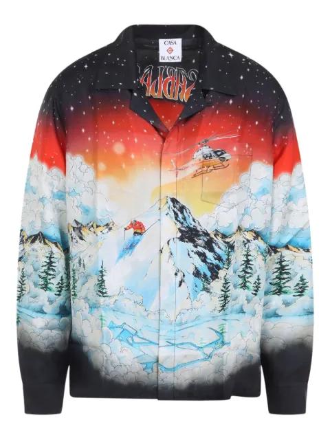 Ski Lake printed long-sleeve shirt by CASABLANCA