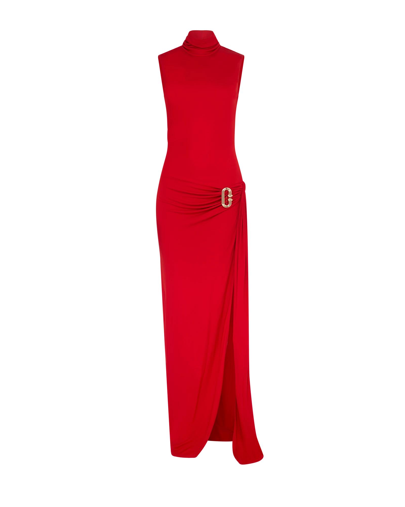 Sleeveless Side Split Column Dress by CASABLANCA