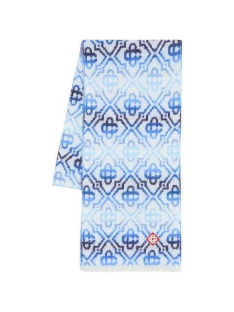 Space Dye Monogram scarf by CASABLANCA