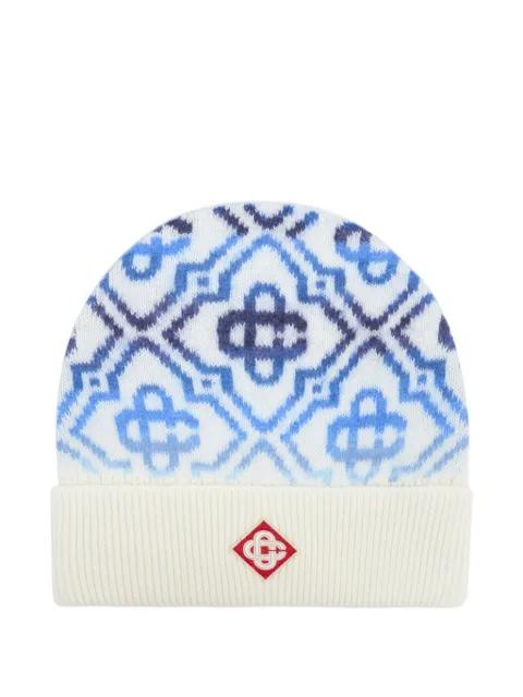 Space monogram beanie hat by CASABLANCA