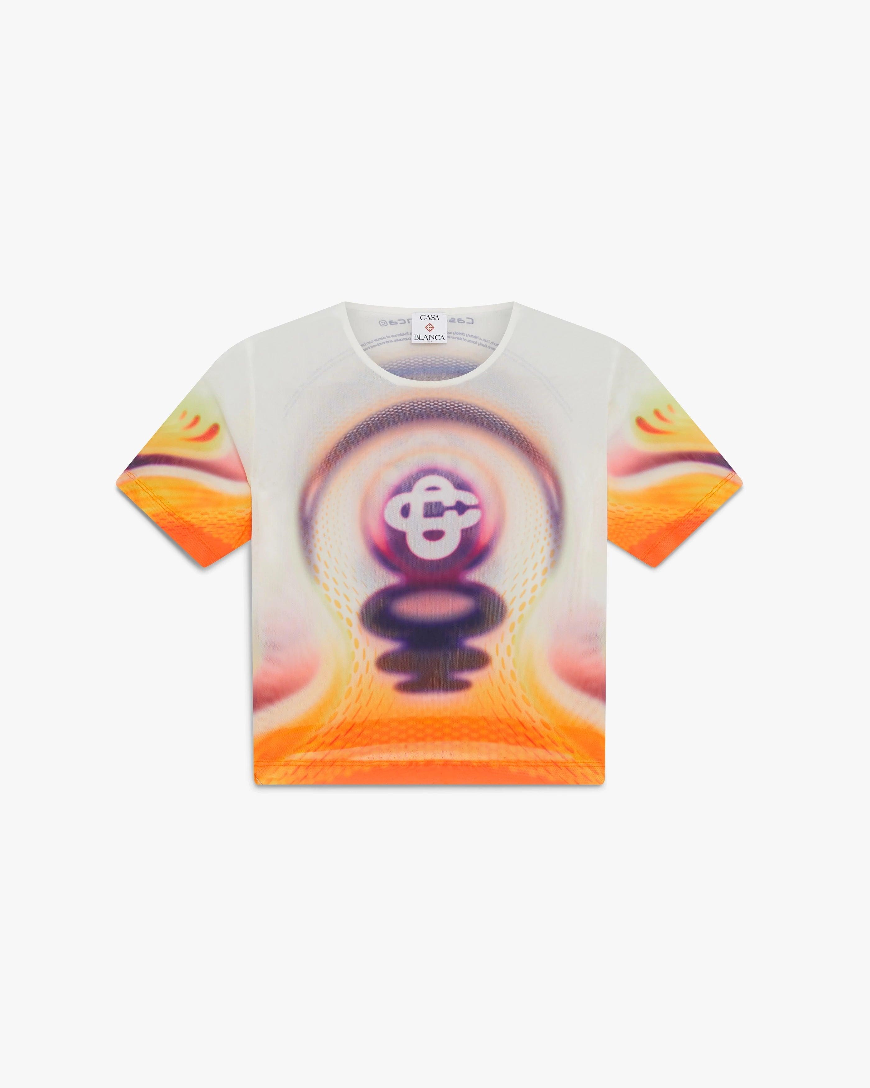 Sporchid Printed Mesh Baby Short Sleeve T-Shirt by CASABLANCA