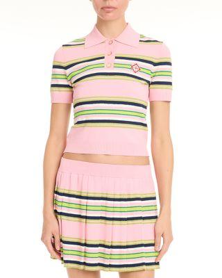 Stripe Fitted Polo by CASABLANCA