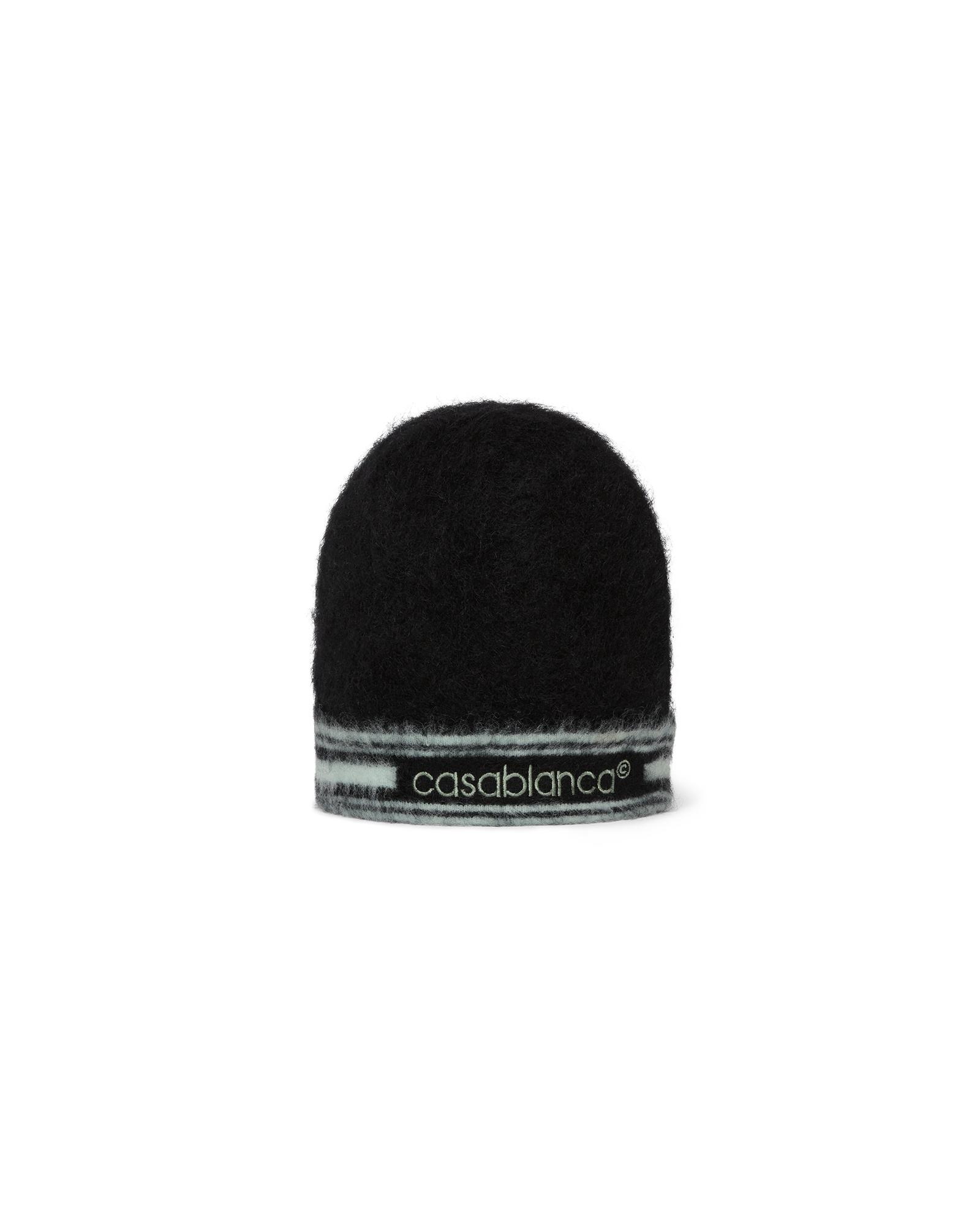 Stripe Mohair Beanie by CASABLANCA