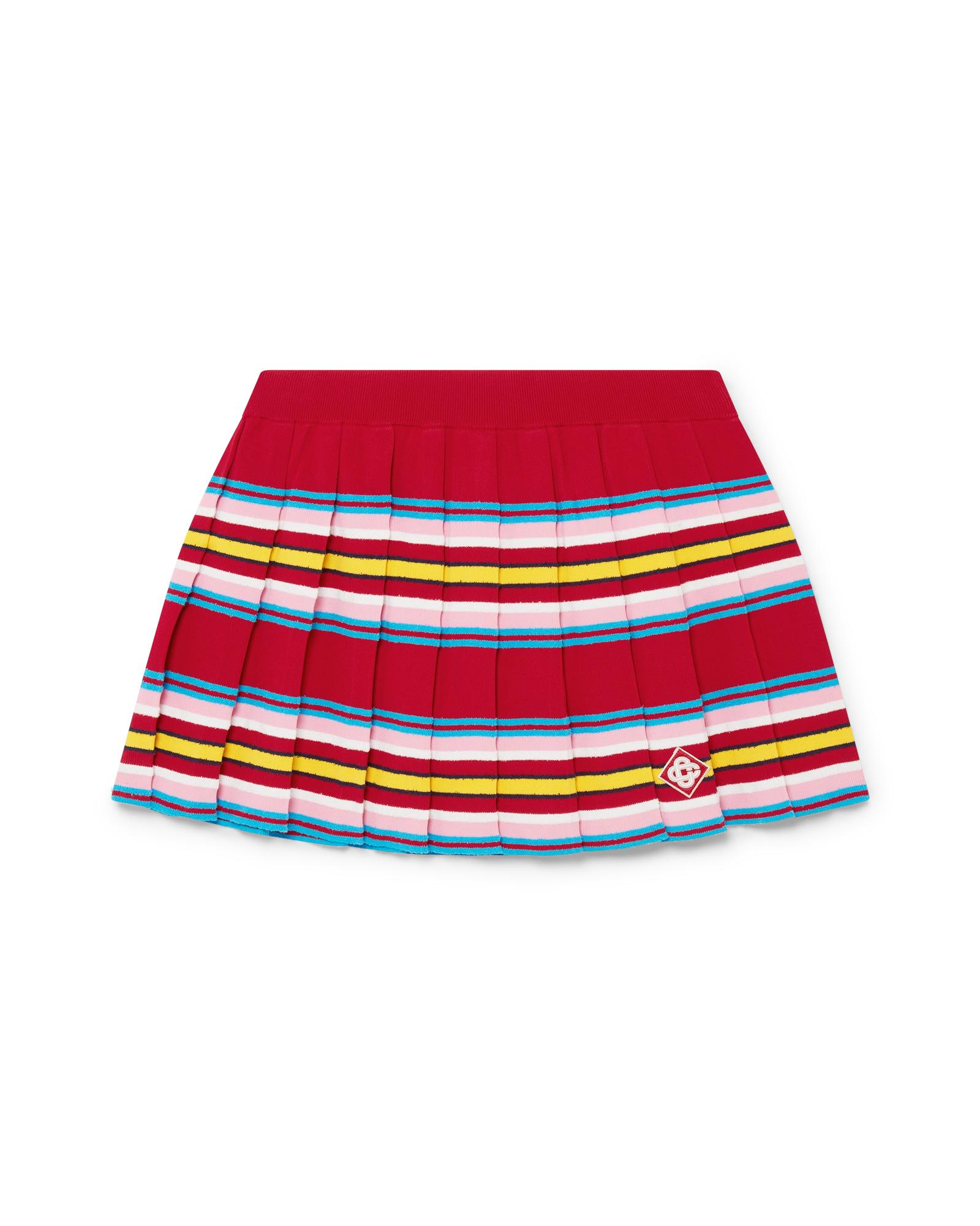 Stripe Pleated Skirt by CASABLANCA